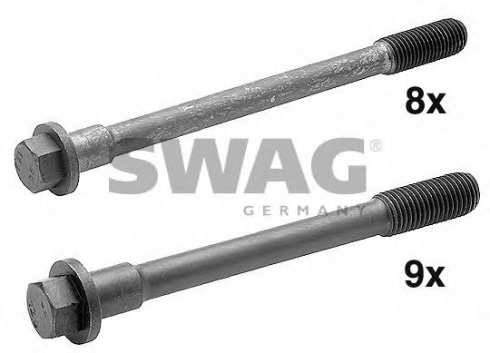 62 91 9437 SWAG Bolt Kit, cylinder head