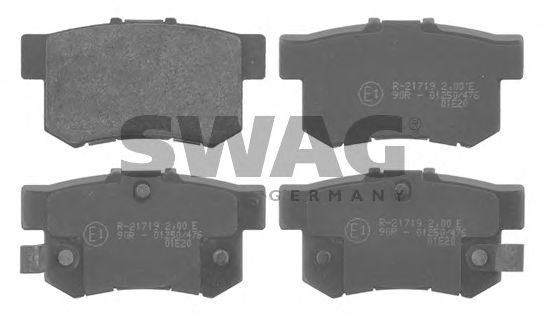 85 91 6775 SWAG Brake Pad Set, disc brake