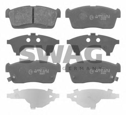 88916662 SWAG Brake Pad Set, disc brake