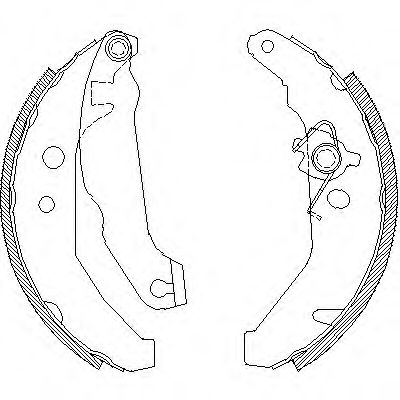 4185.01 ROADHOUSE Brake System Brake Shoe Set