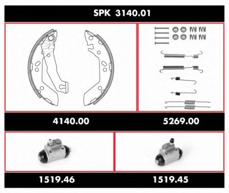 SPK 3140.01 ROADHOUSE Brake Shoe Set