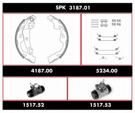 SPK 3187.01 ROADHOUSE Brake System Brake Set, drum brakes