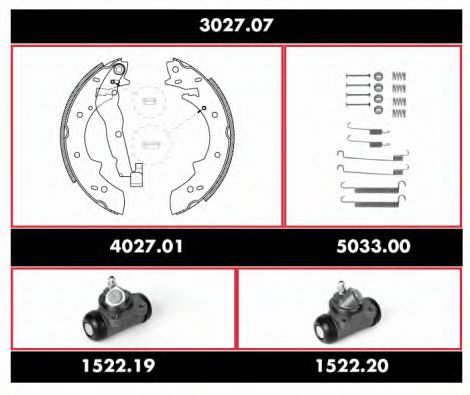 SPK 3027.07 ROADHOUSE Brake System Brake Shoe Set