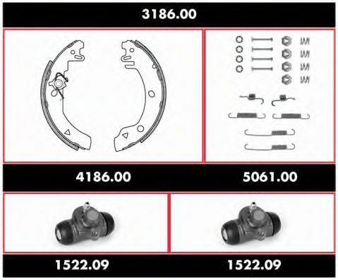 3186.00 ROADHOUSE Gasket Set, cylinder head cover