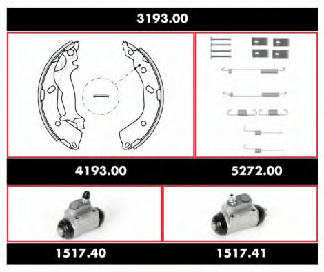 3193.00 ROADHOUSE Brake System Brake Pad Set, disc brake