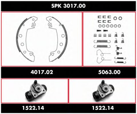 SPK 3017.00 ROADHOUSE Brake System Brake Set, drum brakes