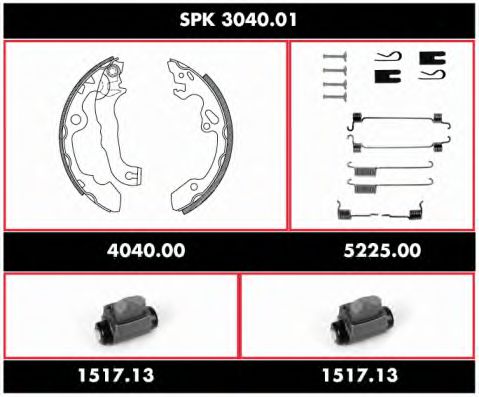 SPK 3040.01 ROADHOUSE Brake System Brake Shoe Set