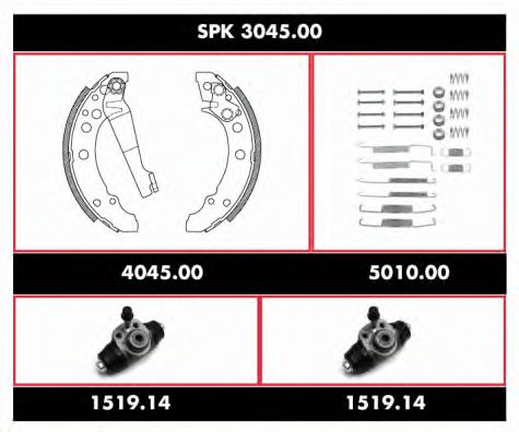 SPK 3045.00 ROADHOUSE Brake System Brake Shoe Set