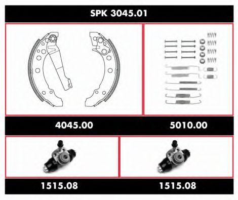 SPK 3045.01 ROADHOUSE Brake System Brake Shoe Set