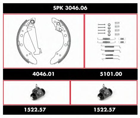 SPK 3046.06 ROADHOUSE Brake System Brake Shoe Set