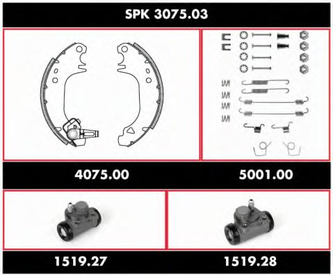 SPK 3075.03 ROADHOUSE Brake System Brake Set, drum brakes