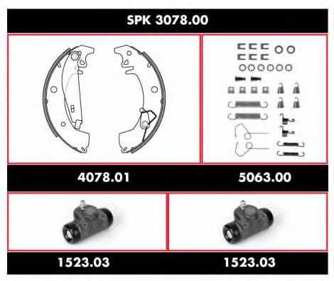 SPK 3078.00 ROADHOUSE Brake Shoe Set