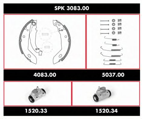 SPK 3083.00 ROADHOUSE Brake Set, drum brakes