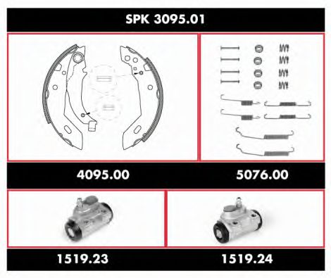 SPK 3095.01 ROADHOUSE Brake System Brake Set, drum brakes