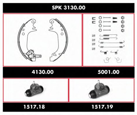 SPK 3130.00 ROADHOUSE Brake System Brake Shoe Set