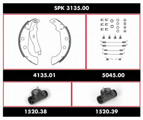 SPK 3135.00 ROADHOUSE Brake System Brake Set, drum brakes