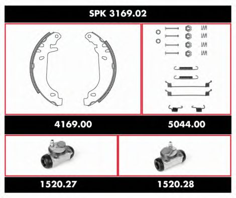 SPK 3169.02 ROADHOUSE Brake System Brake Shoe Set