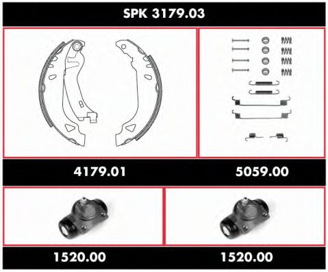 SPK 3179.03 ROADHOUSE Brake Shoe Set