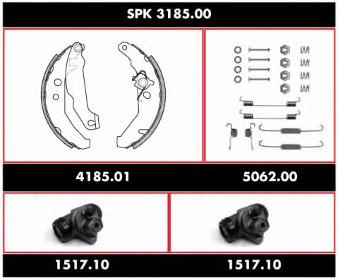 SPK 3185.00 ROADHOUSE Brake System Brake Set, drum brakes