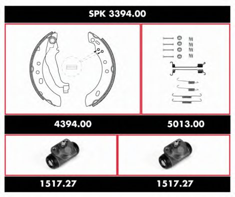 SPK 3394.00 ROADHOUSE Brake System Brake Shoe Set