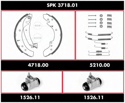 SPK 3718.01 ROADHOUSE Brake Set, drum brakes