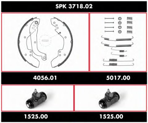 SPK 3718.02 ROADHOUSE Brake System Brake Set, drum brakes