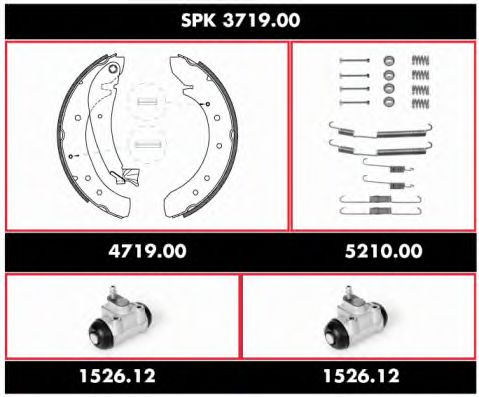 SPK 3719.00 ROADHOUSE Brake Set, drum brakes