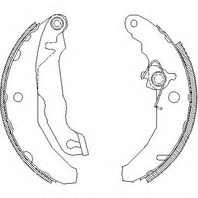 4081.01 REMSA Brake System Brake Shoe Set