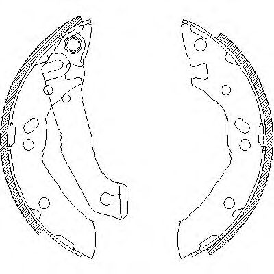4117.00 REMSA Brake System Brake Shoe Set