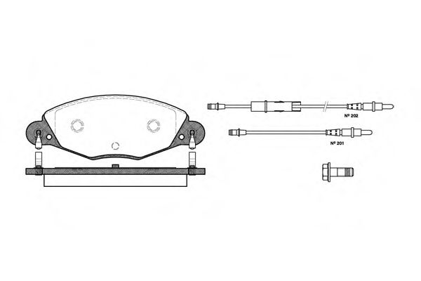 0827.04 REMSA Тормозная система Комплект тормозных колодок, дисковый тормоз