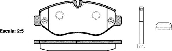 1245.10 REMSA Тормозная система Комплект тормозных колодок, дисковый тормоз