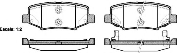 1264.02 REMSA Brake System Brake Pad Set, disc brake