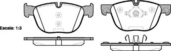 1297.00 REMSA Brake System Brake Pad Set, disc brake