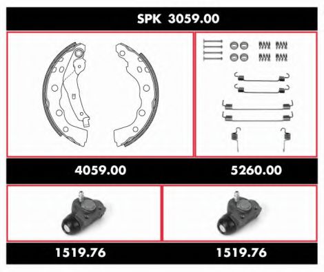 SPK 3059.00 REMSA Brake System Brake Shoe Set