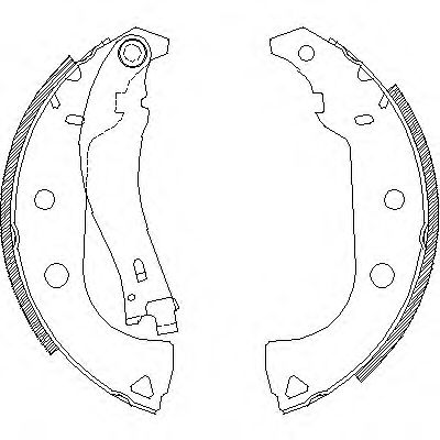 4176.01 REMSA Brake System Brake Shoe Set