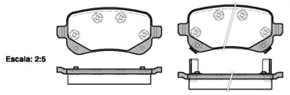 1095.02 REMSA Brake System Brake Pad Set, disc brake