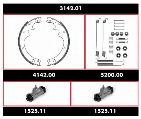 3142.01 REMSA Brake System Repair Kit, brake caliper
