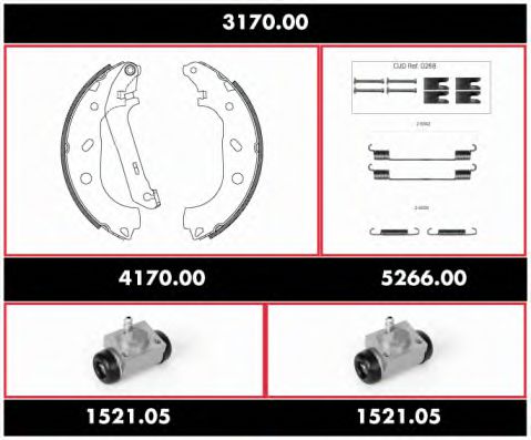 3170.00 REMSA Brake System Brake Shoe Set
