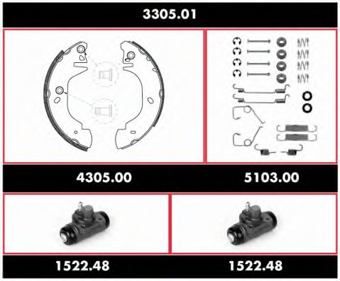 3305.01 REMSA Wheel Suspension Wheel Bearing Kit
