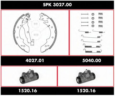 SPK 3027.00 REMSA Brake Shoe Set