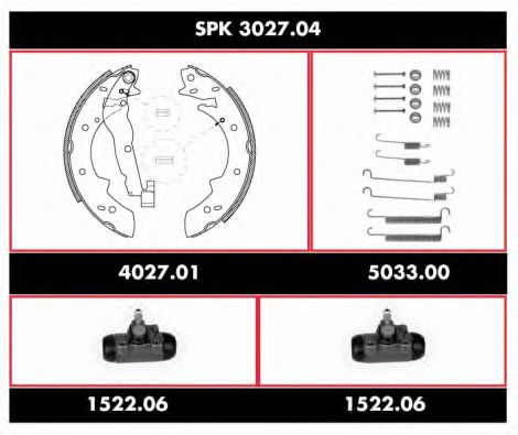 SPK 3027.04 REMSA Brake System Brake Shoe Set