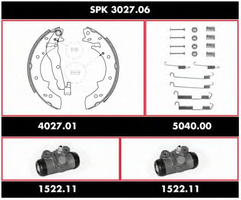 SPK 3027.06 REMSA Brake Set, drum brakes