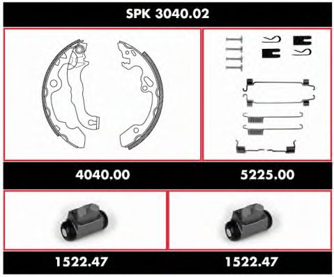 SPK 3040.02 REMSA Brake Shoe Set