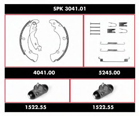 SPK 3041.01 REMSA Brake System Brake Shoe Set