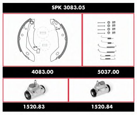 SPK 3083.05 REMSA Brake Set, drum brakes