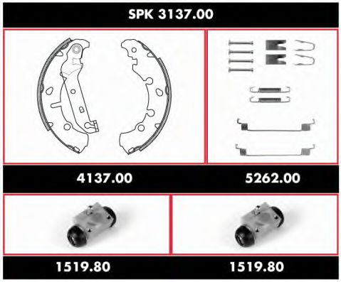 SPK 3137.00 REMSA Тормозная система Комплект тормозных колодок
