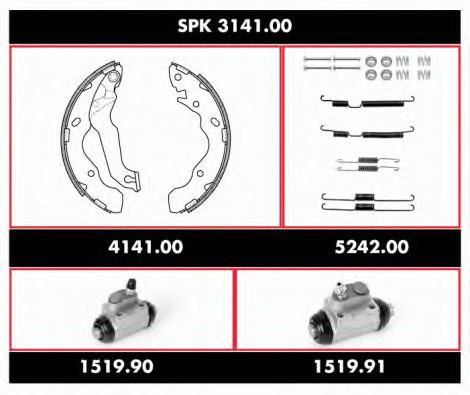 SPK 3141.00 REMSA Brake Shoe Set