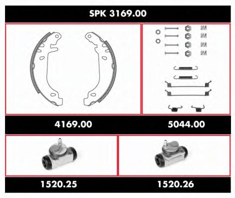 SPK 3169.00 REMSA Brake System Brake Set, drum brakes