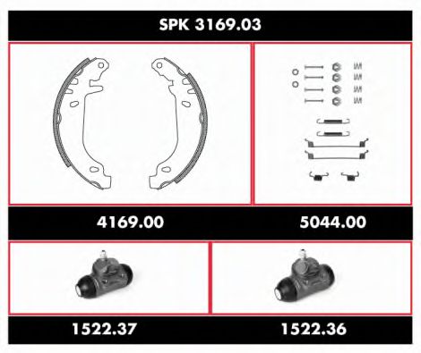 SPK 3169.03 REMSA Brake System Brake Set, drum brakes