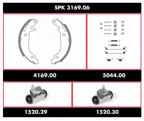 SPK 3169.06 REMSA Brake System Brake Shoe Set